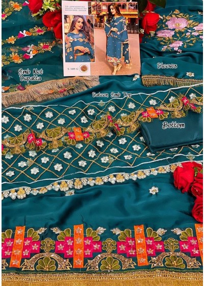 SHREE FAB S-169-G PAKISTANI SUIT SINGAL AVALABALE