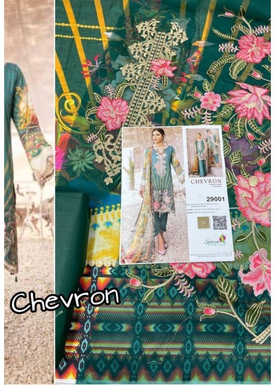 SANIYA TRENDZ CHEVRON LUXURY LAWN COLLECTION 29001 BEST PRICE AVAILABALE