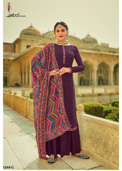 EBA LIFESTYLE ASPREET 1244-C NEW VOLUME PAKISTANI SUIT SINGAL PICE COLLECTION