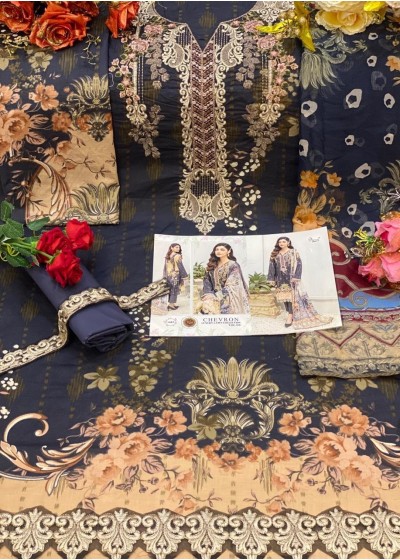 SHREE FABS CHEVRON LUXURY LAWN COLLECTION VOL-3 1881 TO 1888 PRINTED SUITS SURAT