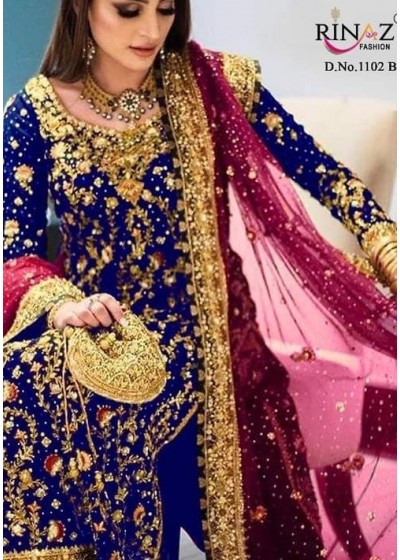 RINAZ FASHION 1102 B PAKISTANI SUITS DEALER SURAT