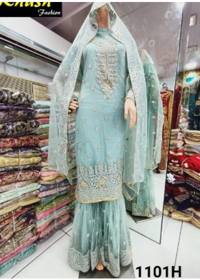 KHUSH FASHION 1101 H PLAZZO FULL STEACHED SHUBHAM WHOLESALER DEALER