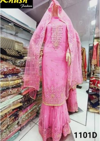 KHUSH FASHION 1101 D PLAZZO FULL STEACHED SHUBHAM WHOLESALER DEALER