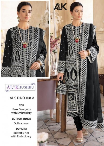 AL KHUSHBU ALK D-108 A HEAVY EMBROIDERED WHOLESALE