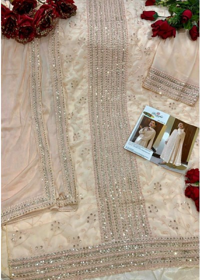 RAMSHA R 346 E NAZMEEN EMBROIDERED SALWAR KAMEZ MANUFACTURER