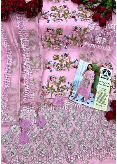 ARMANI RAMSHA 12 PINK PAKISTANI SUITS BEST SUIT WHOLESALER