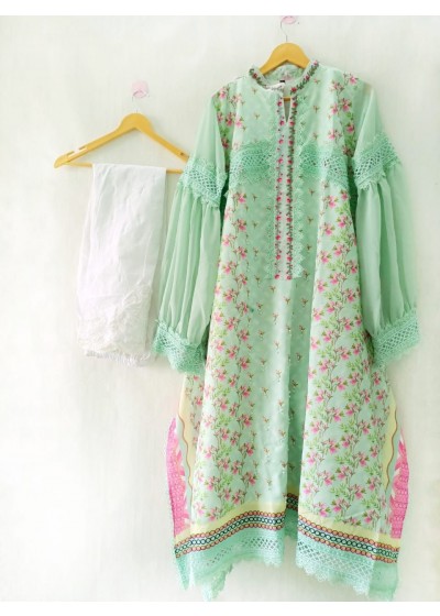 ZUNAIRAH FABS ZF 101 GREEN BEST COLLECTION KURTIS