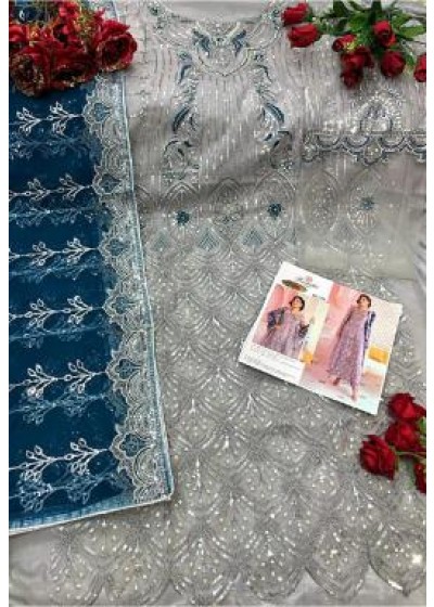 RAMSHA R 368 PAKISTANI SUITS SINGALE AVAILABALE