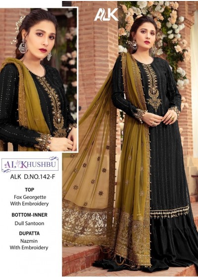 AL KHUSHBU ALK 142 F MARIA B HIT DESIGNS PAKISTANI SUITS BEST MANUFACTURER