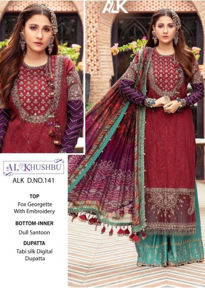 AL KHUSHBU ALK 141 DEALER PAKISTANI SALWAR KAMEEZ