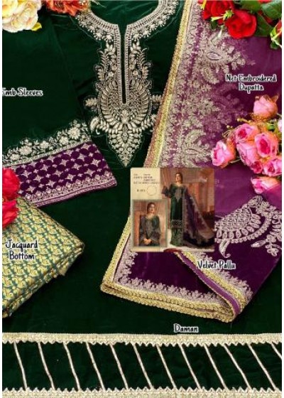 SHREE FABS S 452 BEST PAKISTANI SUITS VELVET SINGLE