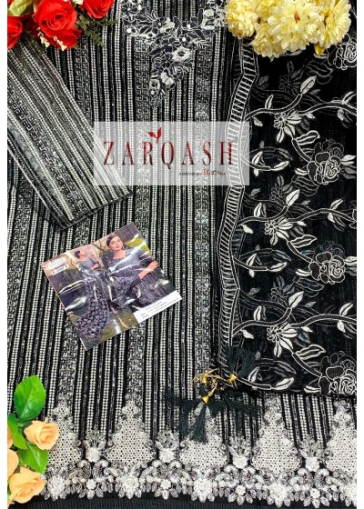 ZARQASH SANA SAFINAZ Z 2107 E PAKISTANI BLACK DRESS WITH PRICE