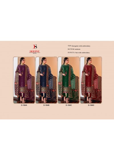 DEEPSY SUITS D 164A PAKISTANI DESIGNER SUITS