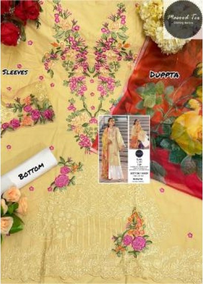 MASOOD TEX L 7814 YELLOW DRESS SALWAR KAMEEZ