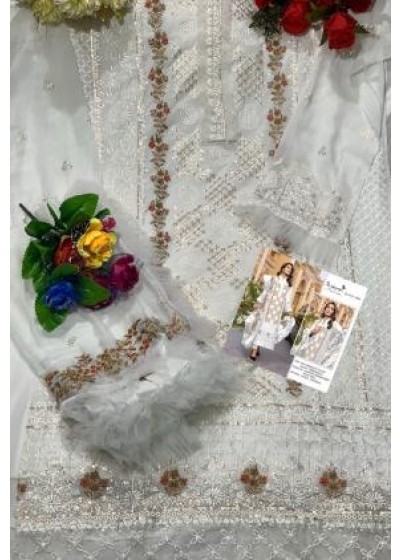 SERINE S 58 B SERIES WHITE PAKISTANI SUITS WHOLESALE