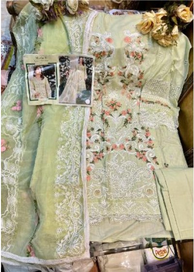 MEHBOOB TEX 7773 MARIA B LOVE COLLECTION VOL 1 GREEN LATEST DRESS
