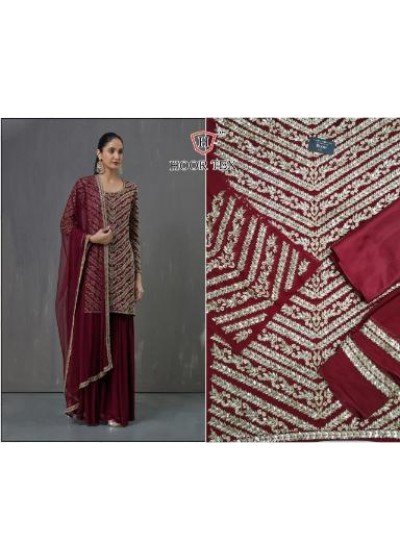 HOOR TEX 16012 C NAFIZA COLOUR GOLD VOL 16 RED PAKISTANI SALWAR KAMEEZ