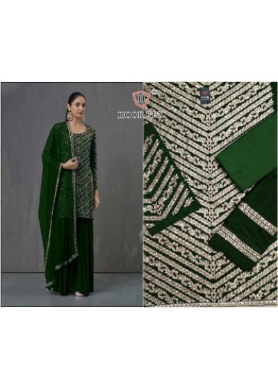 HOOR TEX 16012 B NAFIZA COLOUR GOLD VOL 16 GREEN PAKISTANI SALWAR KAMEEZ 
