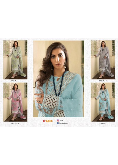 FEPIC ROSEMEEN C 5162 K DESIGNER PAKISTANI SUITS SINGLE SHOPPING