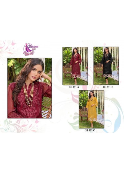 DINSAA SUIT DS 111 C YELLOW PAKISTANI SALWAR KAMEEZ
