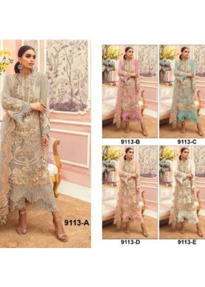 MAARIA 9113 A TO 9113 E SALWAR SUITS SINGLE PIECE