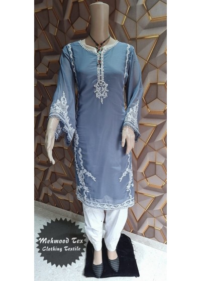 MEHMOOD TEX GREY PAKISTANI KURTIS SINGLE PIECE ONLINE