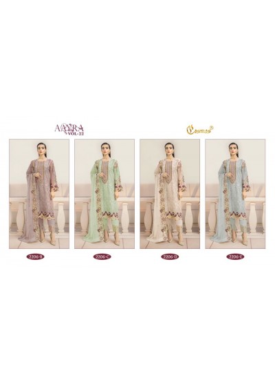 COSMOS 2206 B AAYRA VOL 22 GEORGETTE PAKISTANI SUITS  