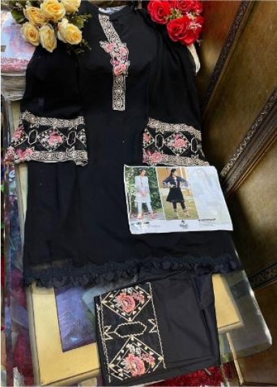 AARSH 22 BLACK DESIGNER KURTIS WHOLESALER
