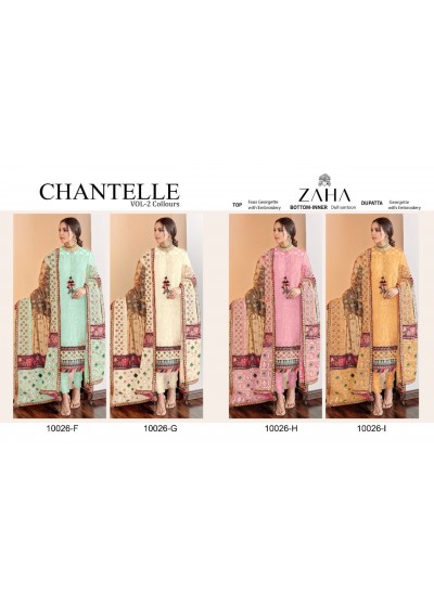 ZAHA 10026 G CHANTELLE VOL 2 SALWAR SUITS EMBROIDERED SURAT