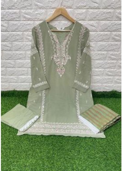LAXURIA TRENDZ 1198 GREEN SINGLE KURTIS
