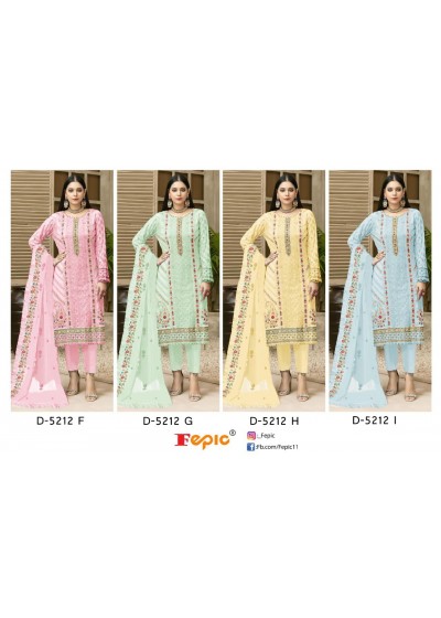 FEPIC ROSEMEEN D 5212 F TO D 5212 I PAKISTANI SUITS IN  INDIA 