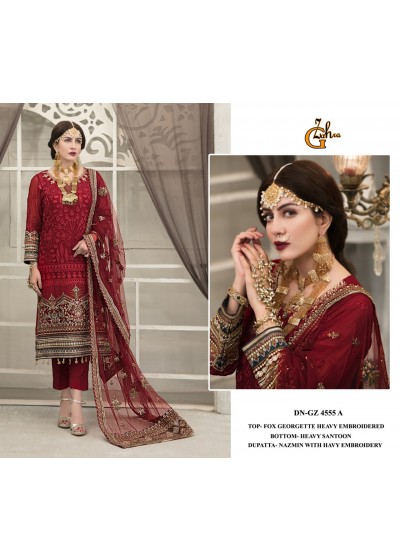 G ZAHRA 4555 A PAKISTANI SUITS SINGLE