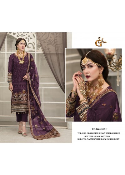 G ZAHRA 4555 C PAKISTANI SUITS SINGLE ONLINE