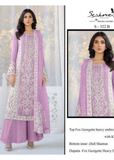 SERINE S 322 B PAKISTANI SUITS KHATLIWORK IN SURAT