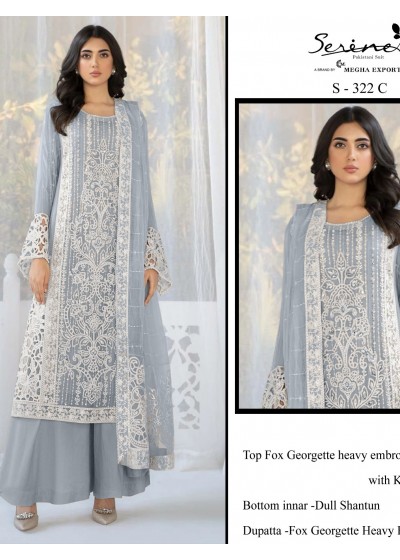 SERINE S 322 C PAKISTANI SUITS KHATLIWORK IN INDIA