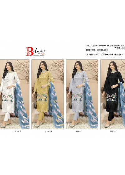 BILQIS B 80 PAKISTANI SUITS WHOLESALER