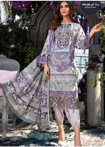 MEHBOOB TEX 1461 A PAKISTANI COTTON SUITS GREY