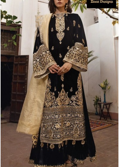 ZIAAZ DESIGNS 643 VELVETS PAKISTANI SUITS MANUFACTRER