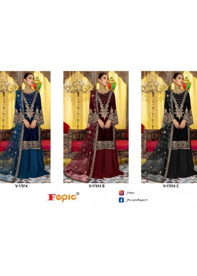 FEPIC 17014 VELVETS SALWAR SUITS WHOLESALE PRICE 