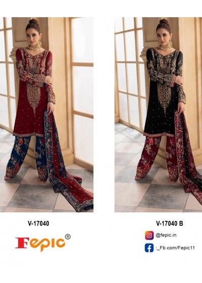 FEPIC V 17040 VELVET PAKISTANI SUITS MANUFACTURER