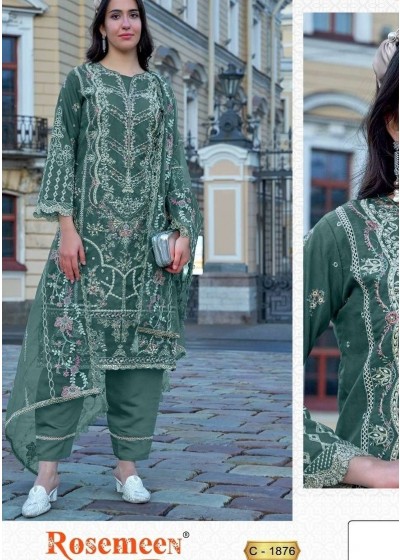FEPIC ROSEMEEN 1876 PAKISTANI SUITS GREEN 