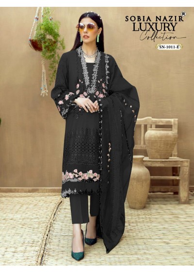 SOBIA NAZIR LUXURY SN 1011 E PAKISTANI DESIGNER SUITS BLACK