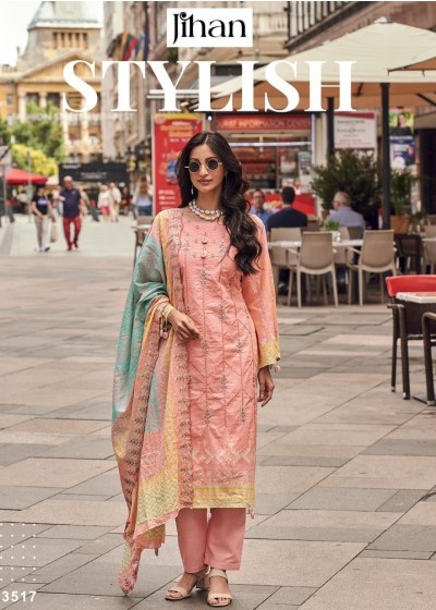 JIHAN 3217 BIN SAEED LAWN COLLECTION VOL 14 SALWAR SUITS STYLISH