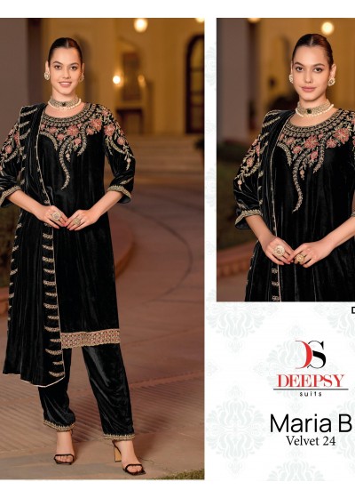 DEEPSY SUITS 32218 A MARIA B VELVET 24 PAKISTANI SALWAR SUITS 