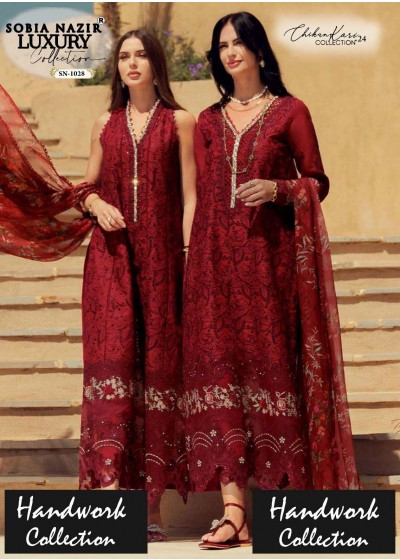 SOBIA NAZIR LUXURY SN 1028 PAKISTANI SUITS LAWN EMBROIDERED 