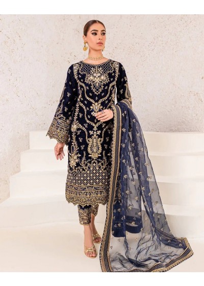 DHK 1319 VELVET READYMADE SINGLE PIECE