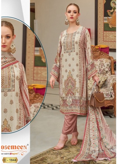 FEPIC ROSEMEEN 1844 PAKISTANI SUITS PRINTED EMBROIDERED