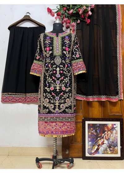 LC 1197 READYMADE PAKISTANI DRESSES BLACK ONLINE