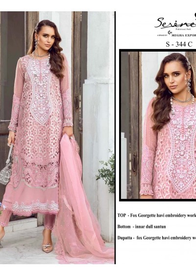 SERINE S 344 C PAKISTANI SALWAR SUITS LATEST HANDWORK SURAT