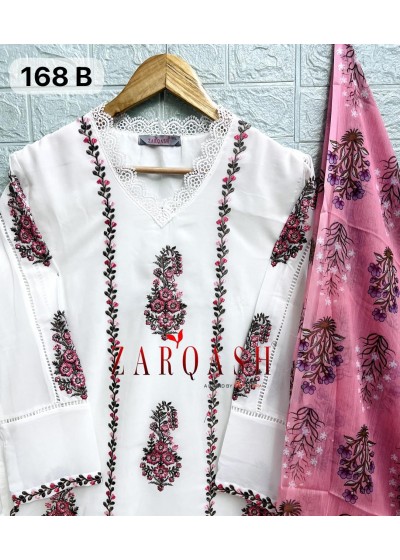 ZARQASH Z 168 B DEALER PAKISTANI SUITS SINGLE PIECE